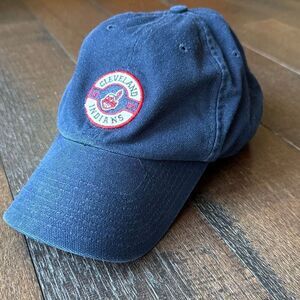 Twins Enterprise retired Cleveland Indians adjustable baseball hat navy blue chi